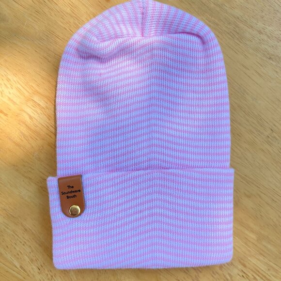 Love You To The Moon And Back Soundwave Newborn Baby Beanie - Pink - Not Custom - Picture 9 of 9